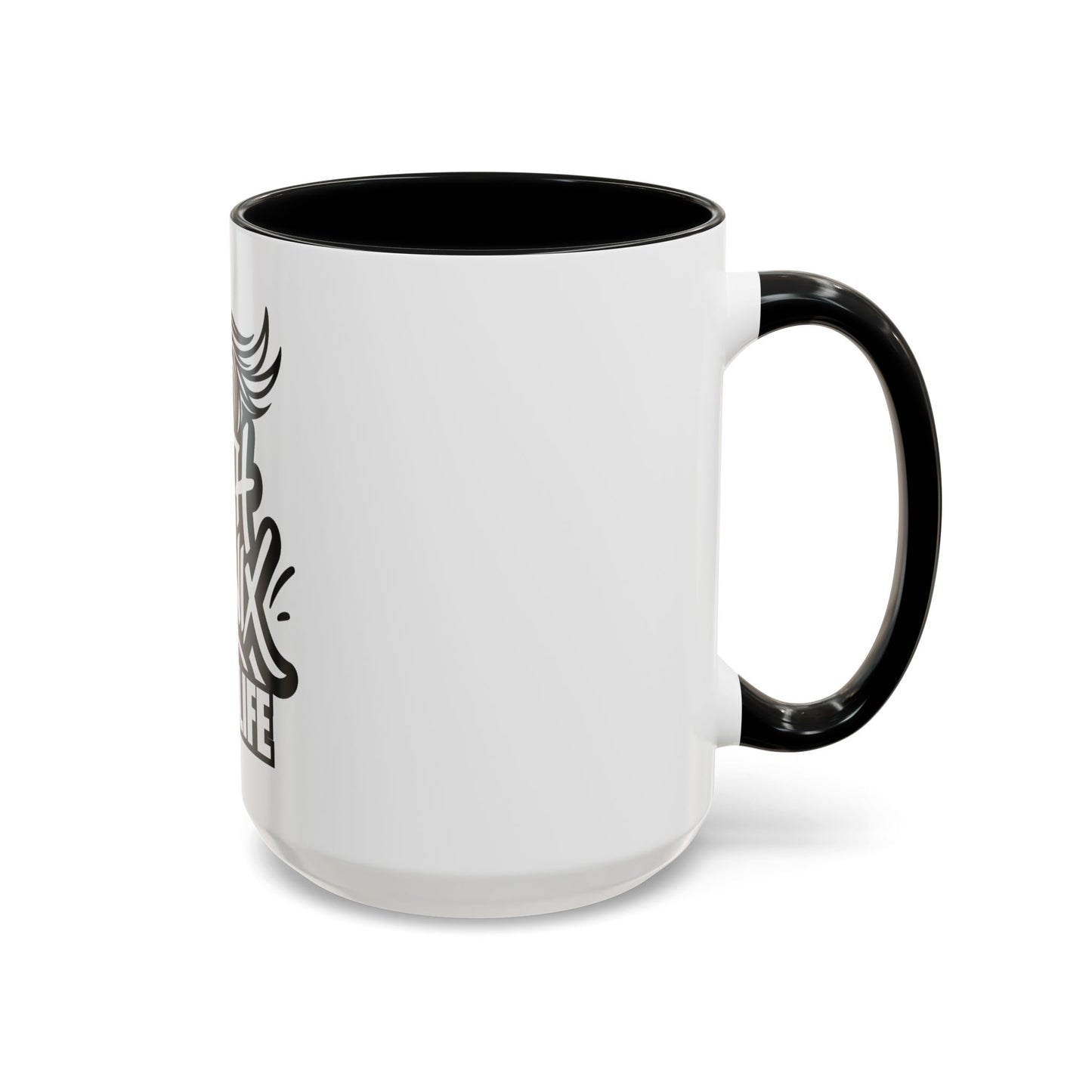 South Phoenix Life Accent Coffee Mug - Unique Gift for Coffee Lovers, Personalized Drinkware, Home Barista, Black & White Design