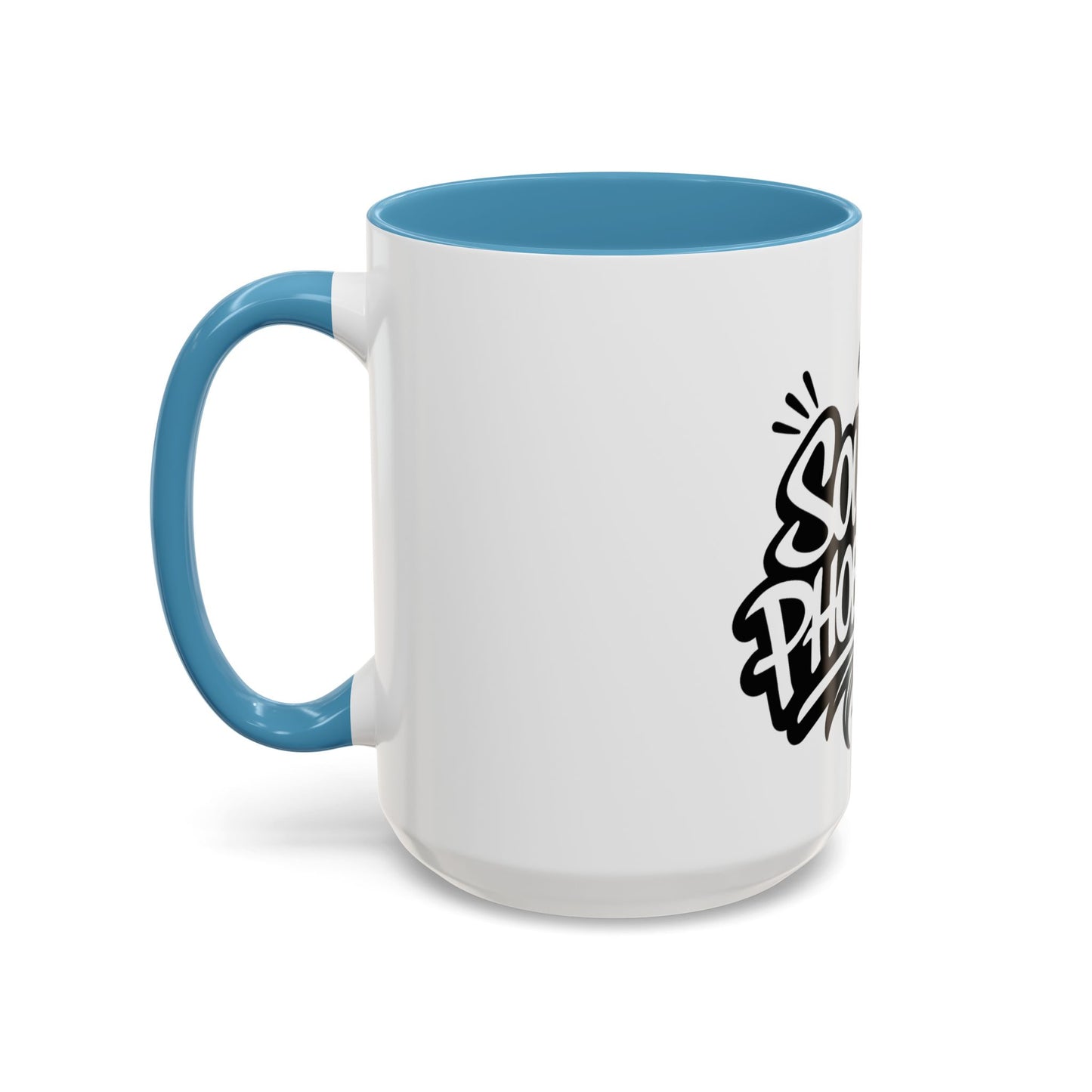South Phoenix Life Accent Coffee Mug - Unique Gift for Coffee Lovers, Personalized Drinkware, Home Barista, Black & White Design