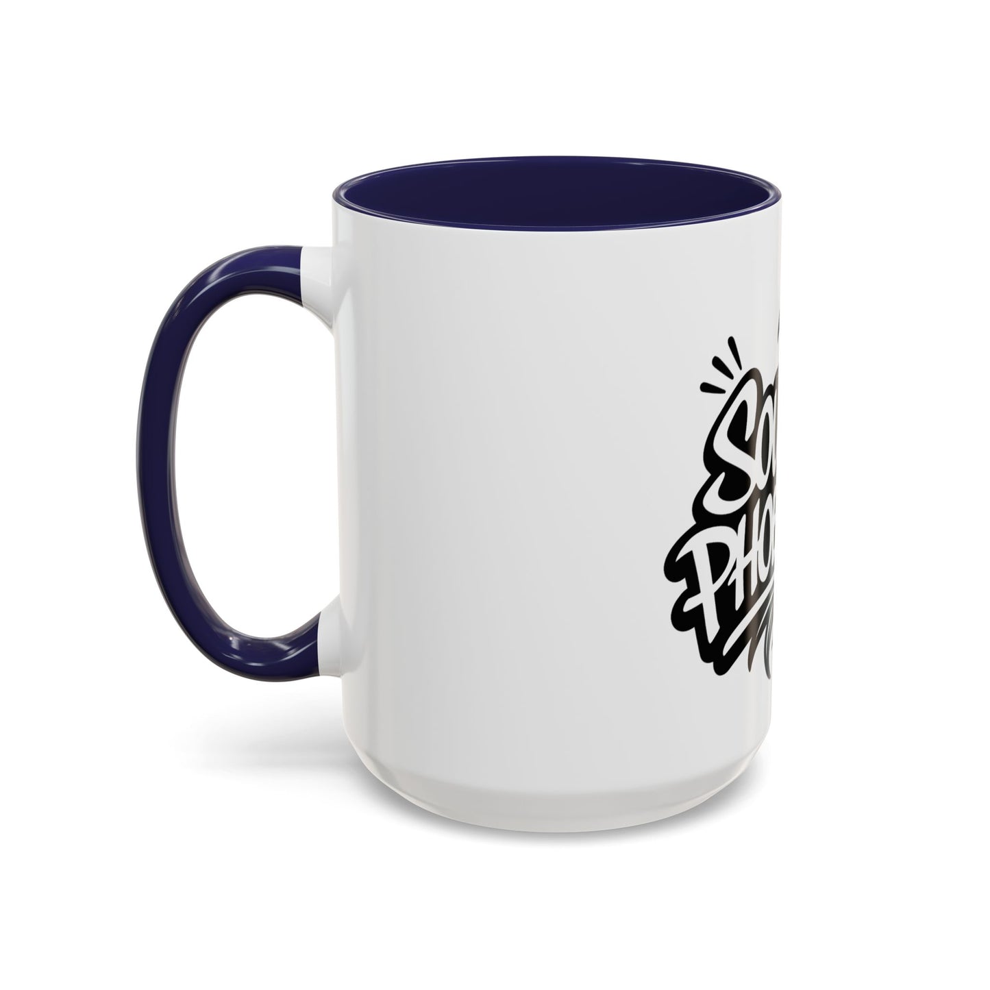 South Phoenix Life Accent Coffee Mug - Unique Gift for Coffee Lovers, Personalized Drinkware, Home Barista, Black & White Design